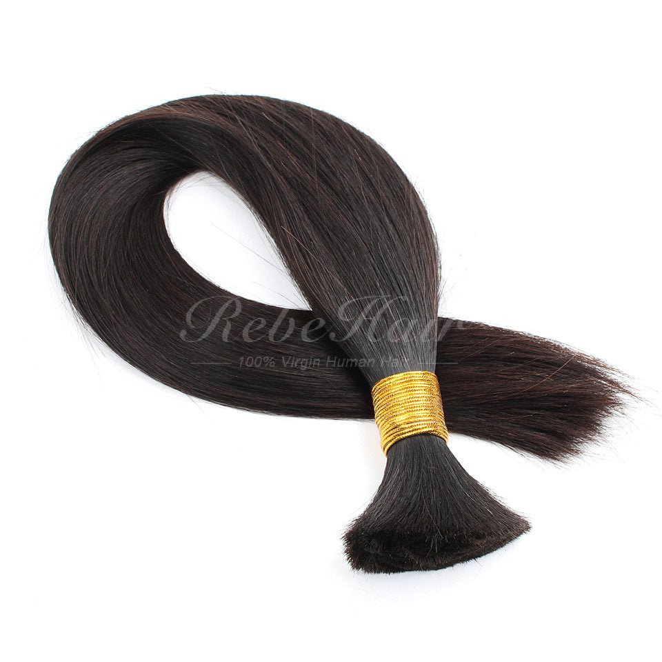Express 100% Brazilian Virgin Straight Hair Natural Black Bulk Hair