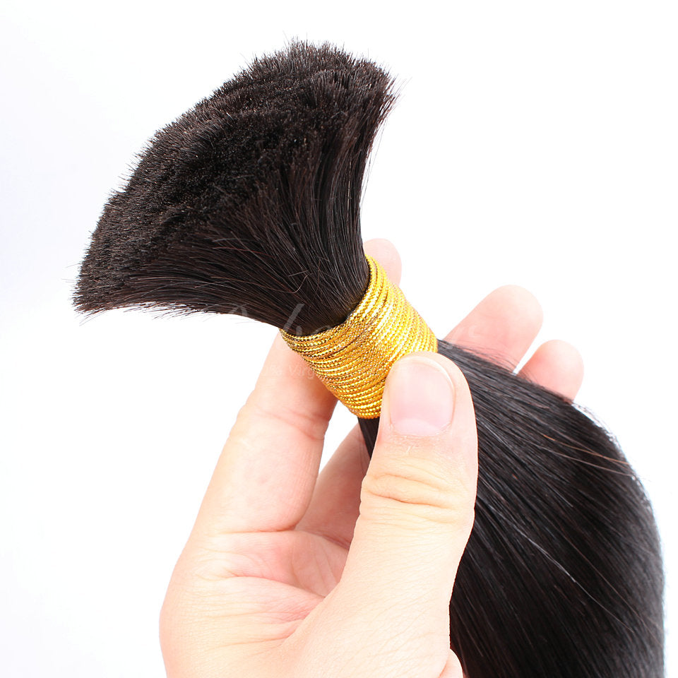 Express 100% Brazilian Virgin Straight Hair Natural Black Bulk Hair