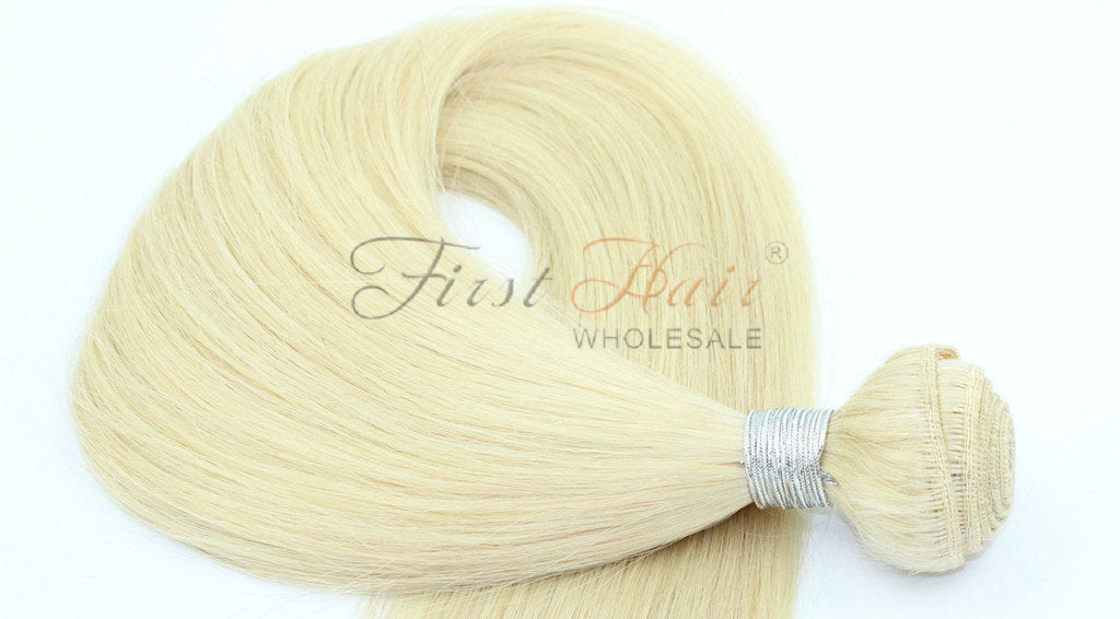 ExPress Blonde Color Straight Hair Weave Top Grade 7A Virgin Brazilian Hair